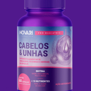 Cabelos & Unhas Novari – Força, Crescimento e Beleza de Dentro pra Fora- 60 cápsulas/ 01 cápsula ao dia